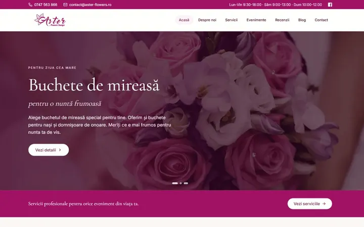 Screenshot Aster Flowers Design