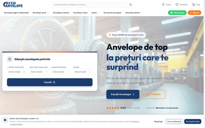 Screenshot Avem Anvelope