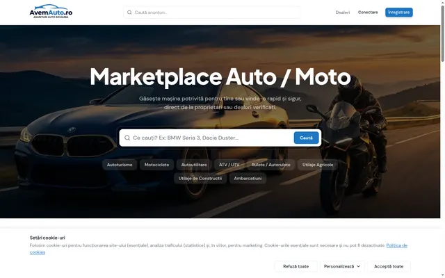 The Avem Auto site, built on our own MarketFit platform