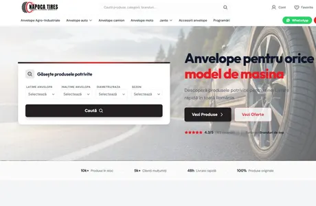 The Napoca Tires store, on FiberShop